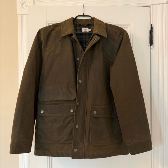 Men's Huckberry Flint and Tinder Hudson Waxed Flannel Lined Jacket XL - Picture 3 of 7